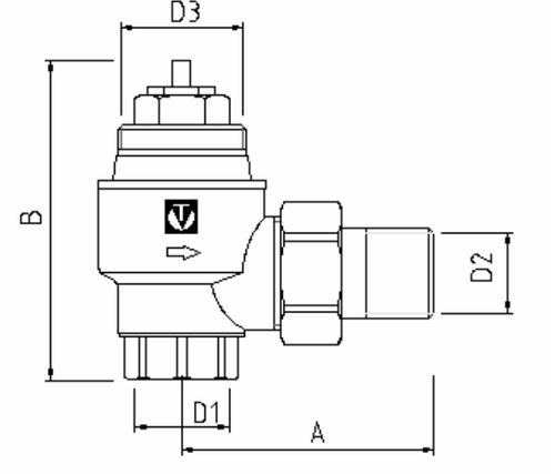 Клапаны радиаторные Valtec VT.033.N Ду15-20 Ру10 угловые повышенной пропускной способности