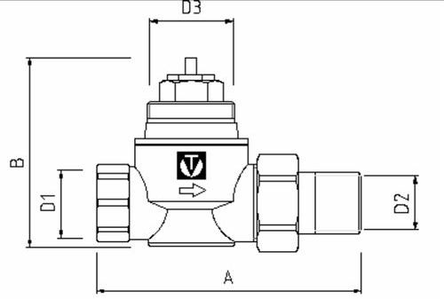 Клапаны радиаторные Valtec VT.034.N Ду15-20 Ру10 прямые повышенной пропускной способности