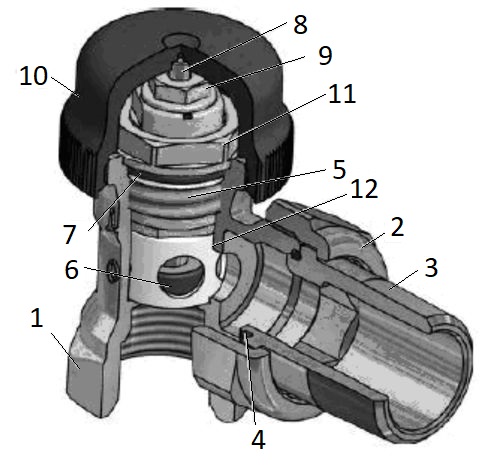 Клапаны радиаторные Valtec VT.038.N Ду15-20 Ру10 прямые, с преднастройкой (KV 0.1-0.6)