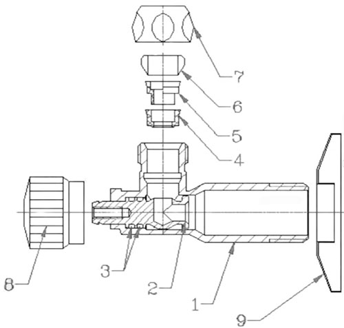 Кран шаровой VALTEC VT.281.N 1/2″ Ду15 для смесителя, наружняя /наружняя , угловой , латунный