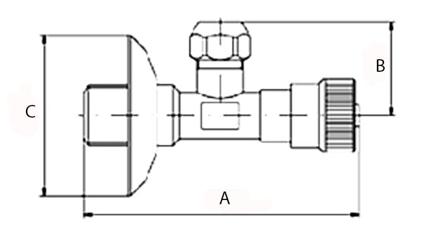 Кран шаровой VALTEC VT.281.N 1/2″ Ду15 для смесителя, наружняя /наружняя , угловой , латунный