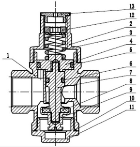 Редукторы давления VALTEC VT.083.N 1/2″ Ду15 Ру16 прямого действия, поршневые, от 1 до 6 бар, корпус - латунь CW617N