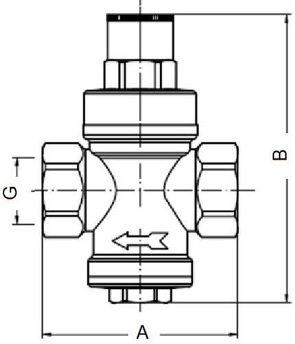 Редукторы давления VALTEC VT.083.N 1/2″ Ду15 Ру16 прямого действия, поршневые, от 1 до 6 бар, корпус - латунь CW617N