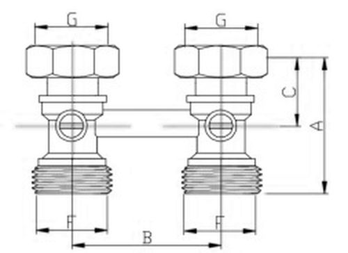 Клапан нижнего подключения  Valtec VT.345.K.N 3/4