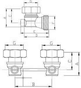Клапаны нижнего подключения Valtec VT.345.KNA Ду15 Ру10 угловые