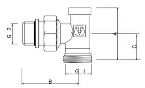 Клапаны настроечные Valtec VT.019.NER Ду15 Ру10 угловые с  самоуплотняющимся полусгоном и переходом на «ЕВРОКОНУС»