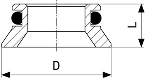 Эскиз Комплект из двух переходников Viega 1096.9 3/4″ Ду15, корпус - латунь