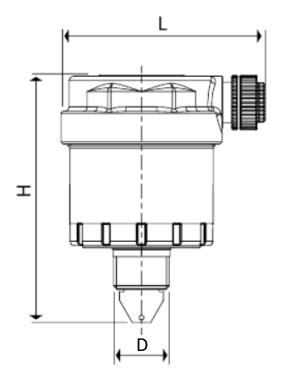 Эскиз габариты и размеры воздухоотводчик Giacomini R200