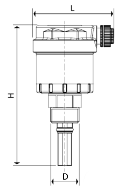 Эскиз габариты и размеры воздухоотводчик муфтовый поплавковый Giacomini R88L