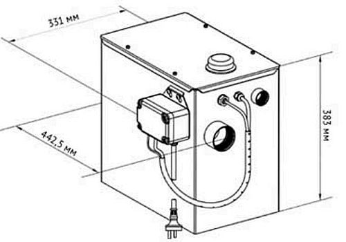 Насосные станции WATERSTRY WC-BOX Ду50х25 40л, мощность - 0.4кВт, напор - 10м, производительность - 15м3/час, корпус - нержавеющая сталь