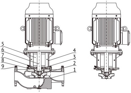 Насос циркуляционный Wellmix TG 32-21/2 BQQE поверхностный, корпус - чугун EN-JL 1030, мощность - 1.5кВт, напор - 21м, производительность - 208л/мин, 220В