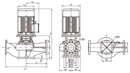 Насос циркуляционный Wellmix TD 250-14/4Т BQQE поверхностный, корпус - чугун, мощность - 37кВт, напор - 14м, производительность - 10500л/мин, 380В