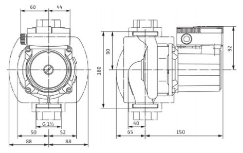 Насос циркуляционный Wilo TOP-S25/5 DM Ду25 Ру10 трехфазный, с мокрым ротором, напор - 5 м, 50 Гц, 400B, материал - чугун