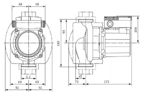 Насос циркуляционный Wilo TOP-S30/10 DM Ду30 Ру10 трехфазный, с мокрым ротором, напор - 10 м, 50 Гц, 400B, материал - чугун