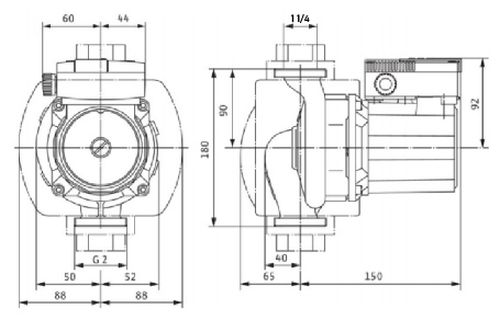 Насос циркуляционный Wilo TOP-S30/5 EM Ду30 Ру10 однофазный, с мокрым ротором, напор - 5 м, 50 Гц, 230B, материал - чугун