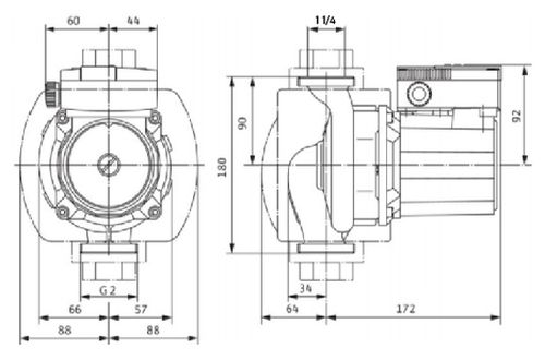 Насос циркуляционный Wilo TOP-S30/7 EM Ду30 Ру10 однофазный, с мокрым ротором, напор - 7 м, 50 Гц, 230B, материал - чугун