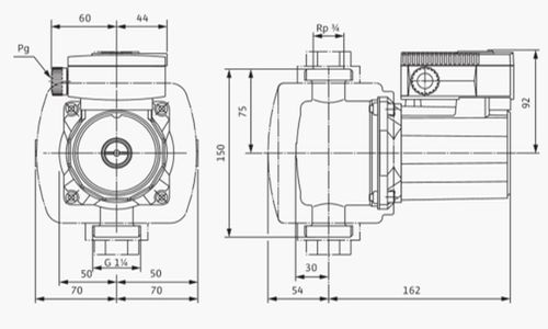 Насос циркуляционный Wilo TOP-Z20/4 DM Ду20 Ру10 трехфазный, с мокрым ротором, напор - 4 м, 50 Гц, 400B, материал - бронза