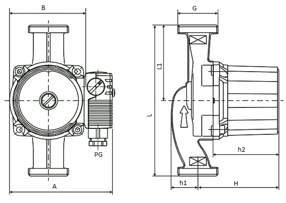 Насос циркуляционный Wilo Star-RS 25/6-130(180)-RK Ду25 Ру10 мощность - 84 Вт, напор - 6 м, частота вращения - 2840 об/мин, монтажная длина - 130 мм, RK, корпус - чугун серый