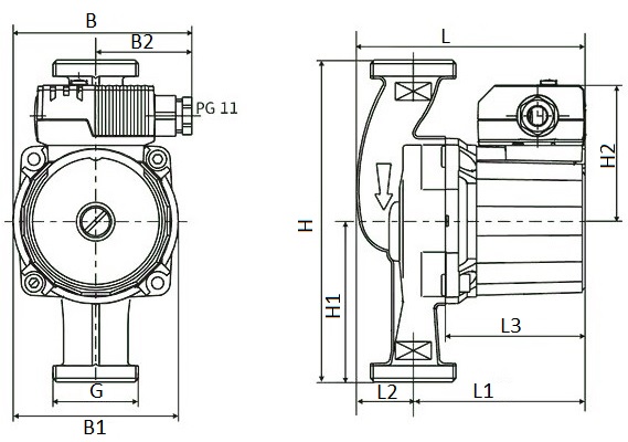 Насос циркуляционный Wilo Star-Z 20/1-3(15-130) Ду20 Ру10, напор - 1 м, монтажная длина - 130 мм, 3 ступени частоты вращения, корпус - бронза CC499K