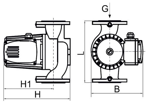 Насос циркуляционный ZOTA RING 50-160F Ду50 Ру10 однофазный, односкоростной, присоединение - фланцевое, монтажная длина - 160 мм, 230 В, материал корпуса - чугун