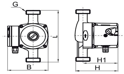 Насос циркуляционный ZOTA RING 25/70 S 130 Ду25 Ру10 однофазный, трехскоростной, присоединение - резьбовое, монтажная длина - 130 мм, напор 7 м, 230 В, материал корпуса - чугун