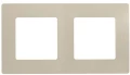 Изображение товара Рамка Legrand Etika 2 поста 86х157х10.15 мм, материал корпуса - пластик, монтаж - универсальный, цвет - слоновая кость 672512