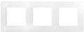 Изображение товара Рамка Legrand Etika 3 поста 86х228х10.15 мм, материал корпуса - пластик, монтаж - универсальный, цвет - белый