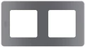 Изображение товара Рамка Legrand INSPIRIA 2 поста 84х155х10 мм, материал корпуса - пластик, монтаж - универсальный, цвет - дымчатый