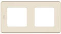 Изображение товара Рамка Legrand INSPIRIA 2 поста 84х155х10 мм, материал корпуса - пластик, монтаж - универсальный, цвет - слоновая кость 673941
