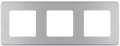 Изображение товара Рамка Legrand INSPIRIA 3 поста 84х226х10 мм, материал корпуса - пластик, монтаж - универсальный, цвет - алюминий