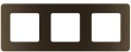 Изображение товара Рамка Legrand INSPIRIA 3 поста 84х226х10 мм, материал корпуса - пластик, монтаж - универсальный, цвет - бронза