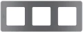 Изображение товара Рамка Legrand INSPIRIA 3 поста 84х226х10 мм, материал корпуса - пластик, монтаж - универсальный, цвет - дымчатый