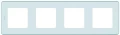 Изображение товара Рамка Legrand INSPIRIA 4 поста 84х297х10 мм, материал корпуса - пластик, монтаж - универсальный, цвет - мятный