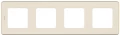 Изображение товара Рамка Legrand INSPIRIA 4 поста 84х297х10 мм, материал корпуса - пластик, монтаж - универсальный, цвет - слоновая кость 673961