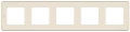 Изображение товара Рамка Legrand INSPIRIA 5 постов 84х368х10 мм, материал корпуса - пластик, монтаж - универсальный, цвет - слоновая кость
