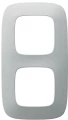 Изображение товара Рамка Legrand Valena ALLURE 2 поста 91.5 х162х9.5 мм, материал корпуса - пластик, монтаж - универсальный, цвет - алюминий 754392