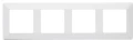 Изображение товара Рамка Legrand Valena LIFE 4 поста 86х299х10 мм, материал корпуса - пластик, монтаж - универсальный, цвет - белый 754004