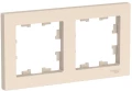 Изображение товара Рамка Schneider Electric AtlasDesign 2 поста 83х154х12 мм, материал корпуса - пластик, монтаж - универсальный, цвет - бежевый
