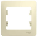 Изображение товара Рамка Schneider Electric Glossa 1 пост 83х82х12 мм, материал корпуса - пластик, монтаж - универсальный, цвет - бежевый GSL000201