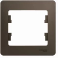 Изображение товара Рамка Schneider Electric Glossa 1 пост 83х82х12 мм, материал корпуса - пластик, монтаж - универсальный, цвет - шоколад GSL000801