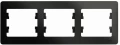 Изображение товара Рамка Schneider Electric Glossa 3 поста 83х225х12 мм, материал корпуса - пластик, монтаж - горизонтальный, цвет - антрацит GSL000703