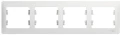 Изображение товара Рамка Schneider Electric Glossa 4 поста 83х296х12 мм, материал корпуса - пластик, монтаж - горизонтальный, цвет - белый GSL000104