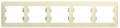 Изображение товара Рамка Schneider Electric Glossa 5 постов 83х367х12 мм, материал корпуса - пластик, монтаж - горизонтальный, цвет - бежевый