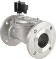 Изображение товара Клапан электромагнитный DN.ru VSF-601N-PU-NC Ду80 Ру10, соленоидный двухходовой, корпус - нержавеющая сталь 304, уплотнение - NBR, фланцевый, нормально-закрытый, пилотный, катушка - 220В DAR (опрессовано)