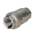 Изображение товара Клапан обратный DN.ru VCS3232P-T 1″ 1/4 Ду32 Ру63 резьбовой, пружинный, корпус - нержавеющая сталь 316, диск - нержавеющая сталь 316, уплотнение - PTFE