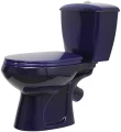 Изображение товара Унитаз-компакт Оскольская Керамика Элисса Стандарт синий (арматура, гофра и сиденье, косой выпуск)