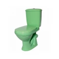 Изображение товара Унитаз-компакт Оскольская Керамика Суперкомпакт Стандарт салатовый (арматура, гофра и сиденье, косой выпуск)