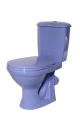 Изображение товара Унитаз-компакт Оскольская Керамика Суперкомпакт Стандарт сиреневый (арматура, гофра и сиденье, косой выпуск)