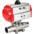 Изображение товара Кран шаровой DN.ru BV3232P(3pc)-FP-W-ISO-H LONG Ду10 Ру63 полнопроходной, корпус - нержавеющая сталь 316, уплотнение - PTFE, под приварку, с пневмоприводом DN.ru PA-DA-052
