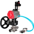Изображение товара Кран шаровой DN25 BV3131P3pc FP W ISO H LONG с пневмоприводом и пневмораспределителем NAMUR